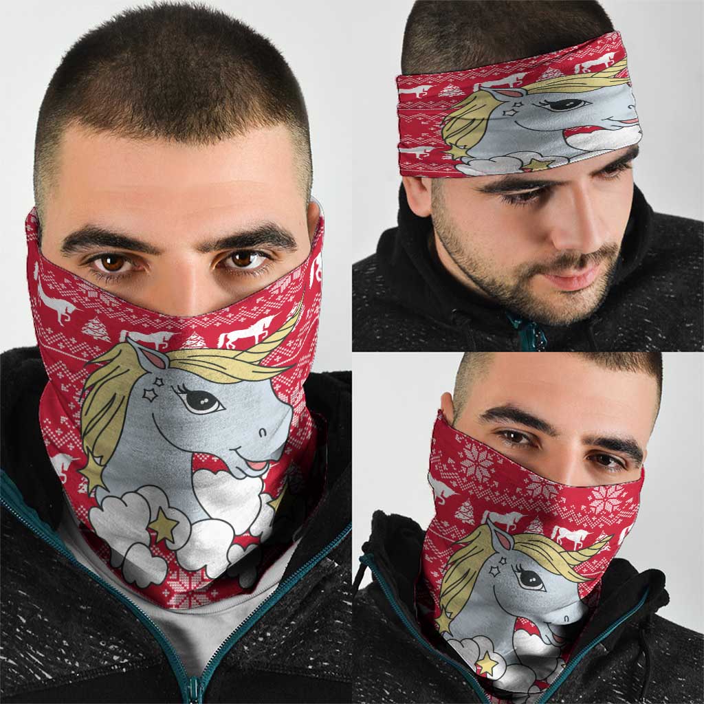 Lovely Unicorn Christmas Neck Gaiter Xmas Holiday Patterns - Wonder Print Shop