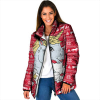 Lovely Unicorn Christmas Padded Jacket Xmas Holiday Patterns - Wonder Print Shop