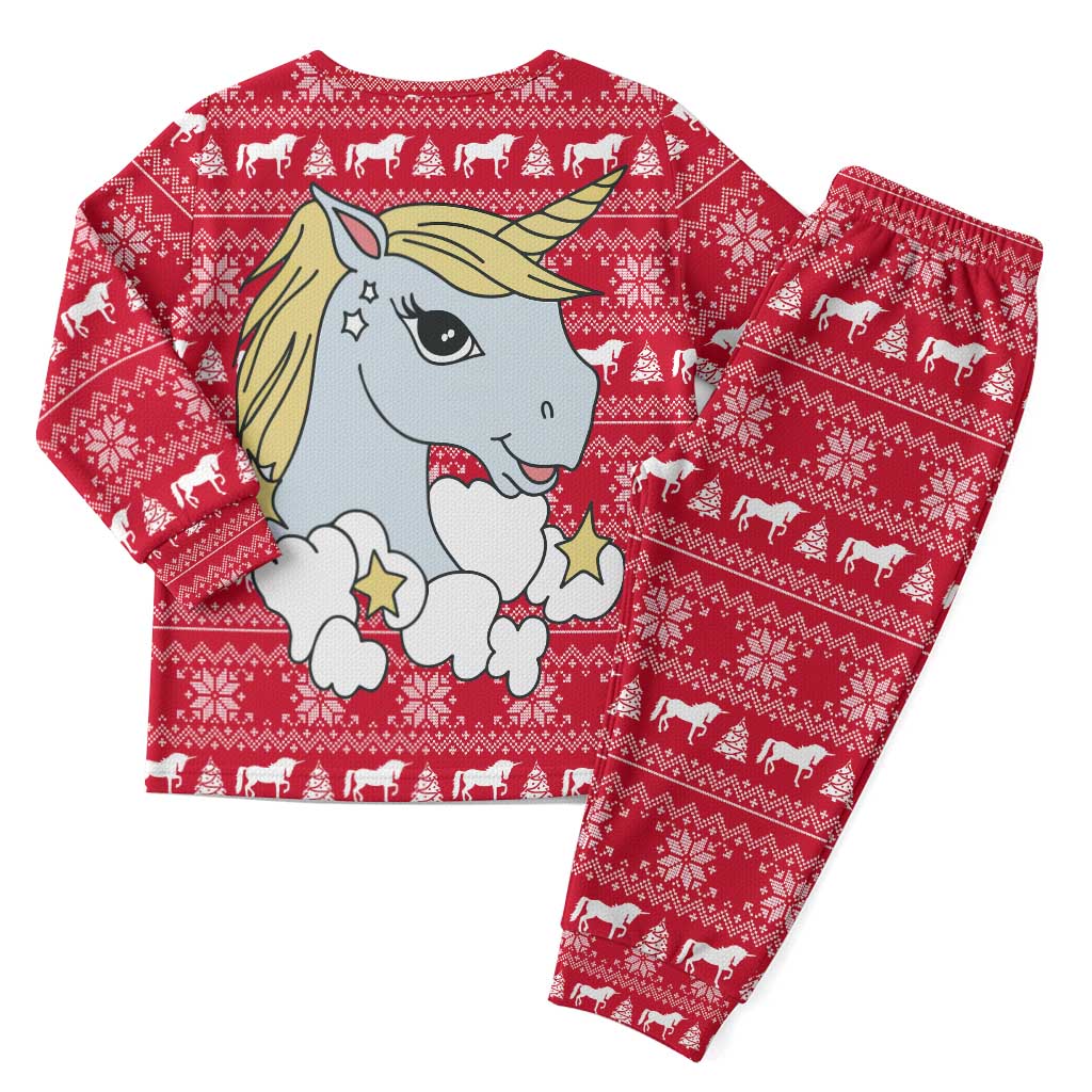 Lovely Unicorn Christmas Pajama Set Xmas Holiday Patterns - Wonder Print Shop