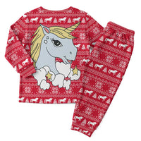 Lovely Unicorn Christmas Pajama Set Xmas Holiday Patterns - Wonder Print Shop