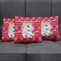 Lovely Unicorn Christmas Pillow Cover Xmas Holiday Patterns - Wonder Print Shop