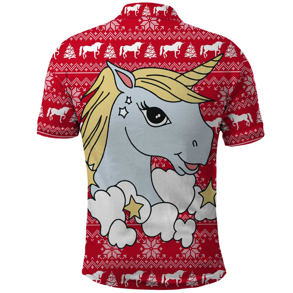 Lovely Unicorn Christmas Polo Shirt Xmas Holiday Patterns - Wonder Print Shop
