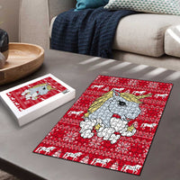 Lovely Unicorn Christmas Puzzle Xmas Holiday Patterns - Wonder Print Shop