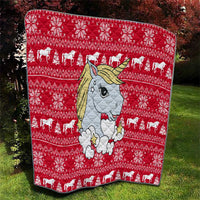 Lovely Unicorn Christmas Quilt Xmas Holiday Patterns - Wonder Print Shop