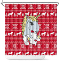 Lovely Unicorn Christmas Shower Curtain Xmas Holiday Patterns - Wonder Print Shop
