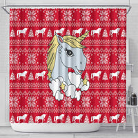 Lovely Unicorn Christmas Shower Curtain Xmas Holiday Patterns - Wonder Print Shop