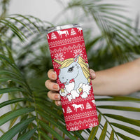 Lovely Unicorn Christmas Skinny Tumbler Xmas Holiday Patterns - Wonder Print Shop