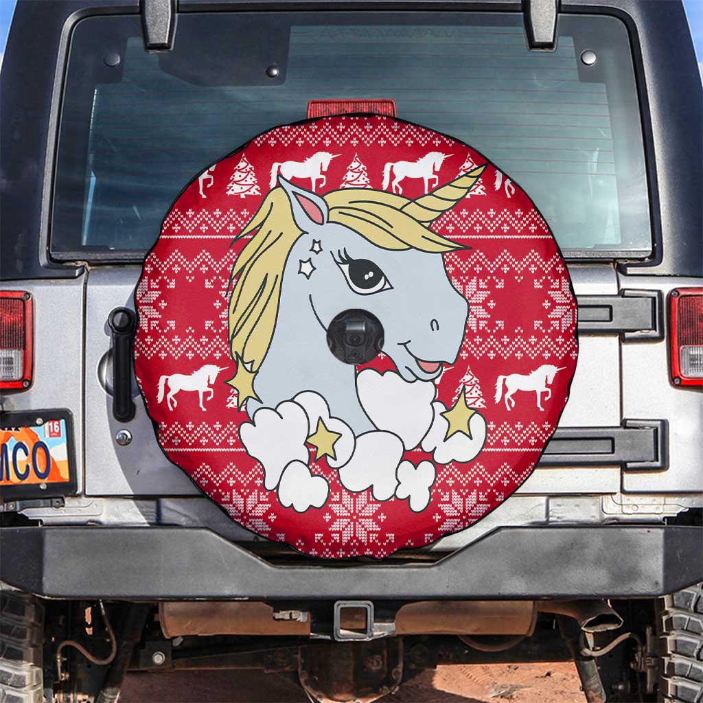 Lovely Unicorn Christmas Spare Tire Cover Xmas Holiday Patterns - Wonder Print Shop