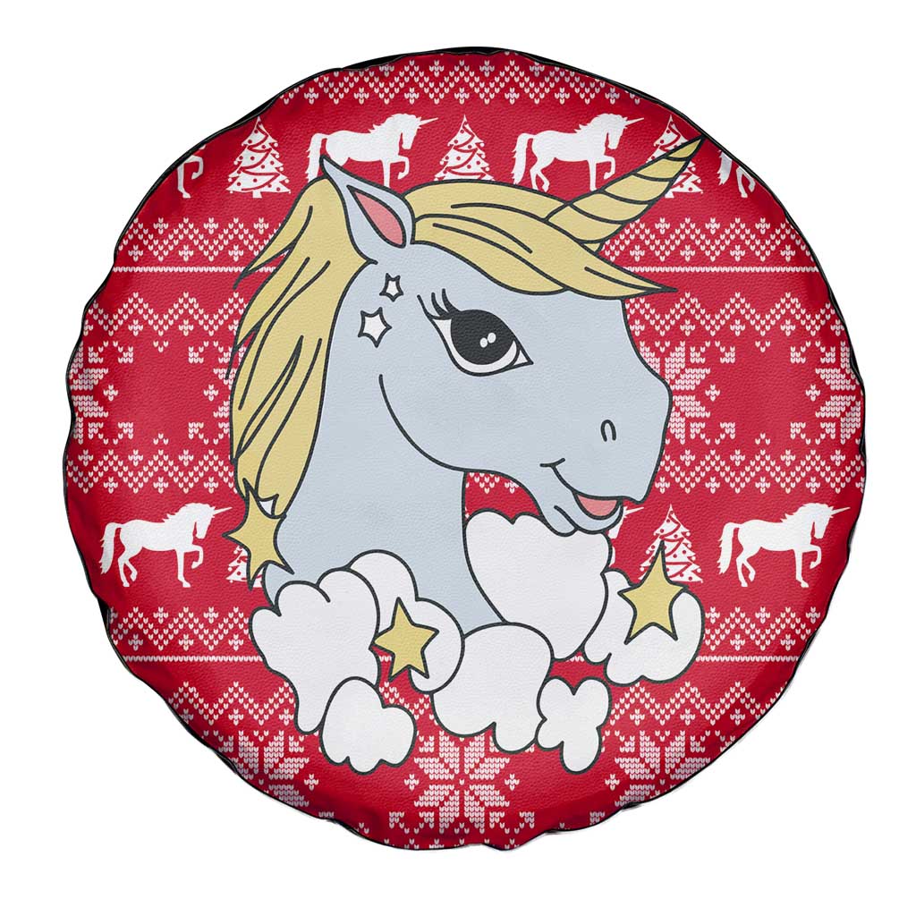 Lovely Unicorn Christmas Spare Tire Cover Xmas Holiday Patterns - Wonder Print Shop