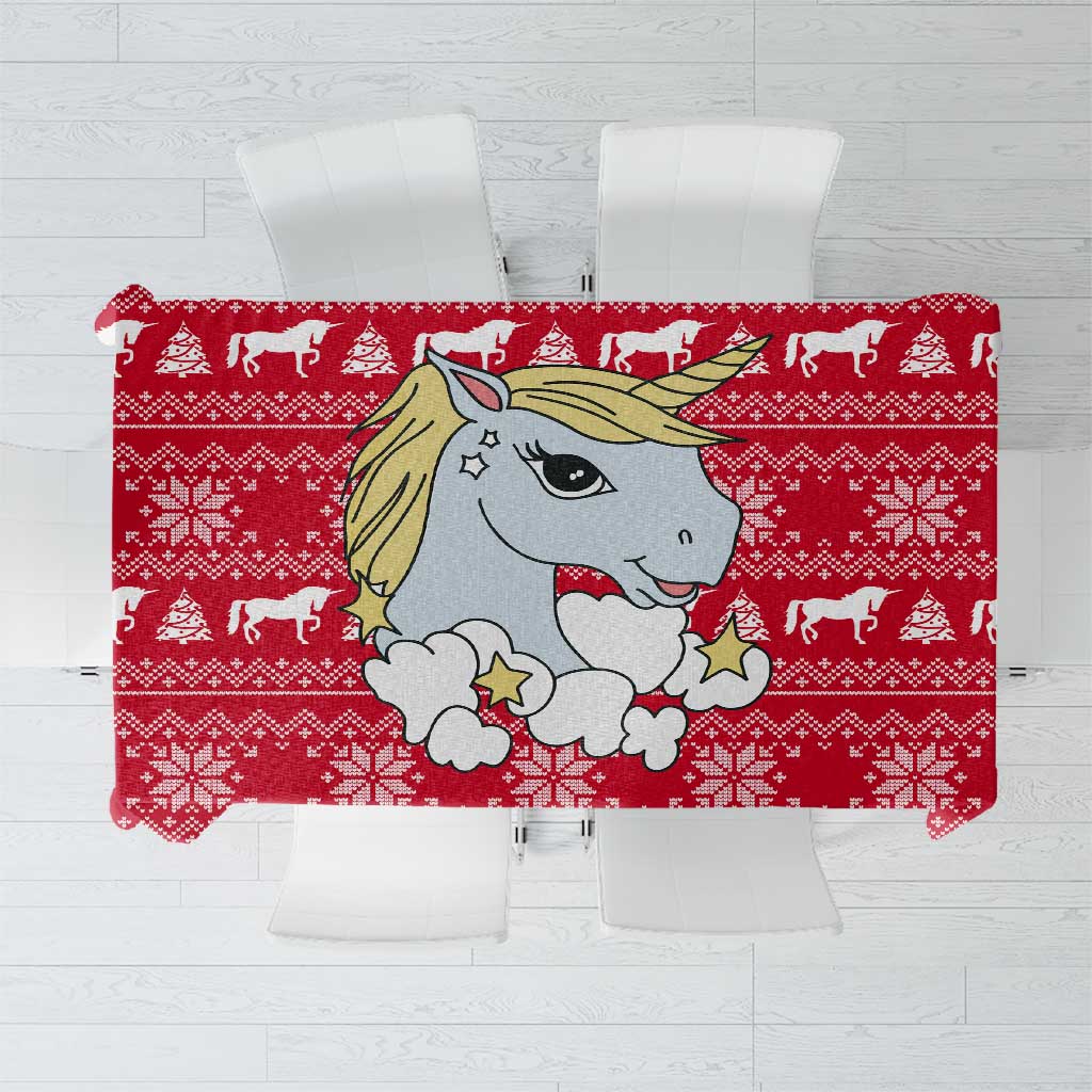 Lovely Unicorn Christmas Tablecloth Xmas Holiday Patterns - Wonder Print Shop