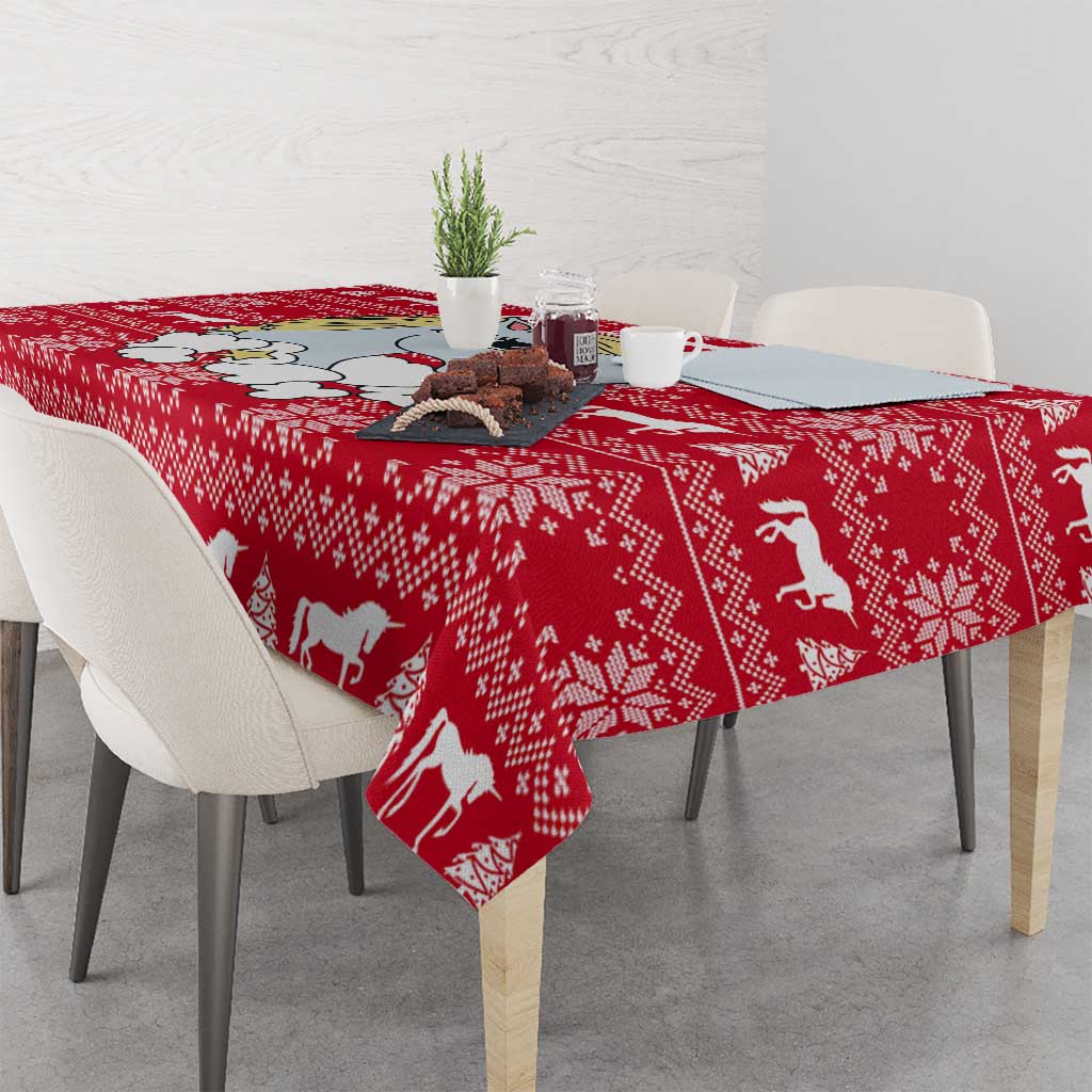 Lovely Unicorn Christmas Tablecloth Xmas Holiday Patterns - Wonder Print Shop