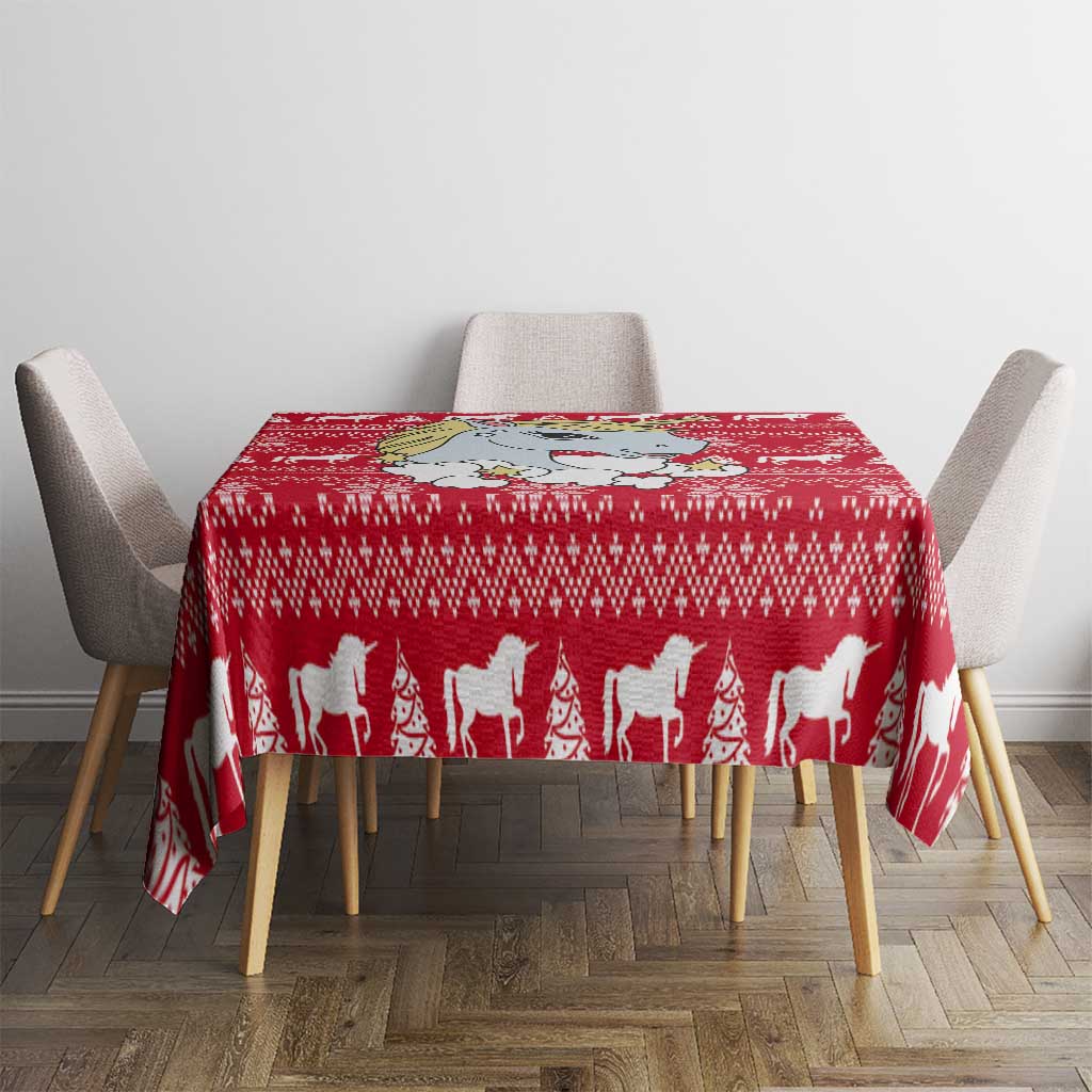 Lovely Unicorn Christmas Tablecloth Xmas Holiday Patterns - Wonder Print Shop