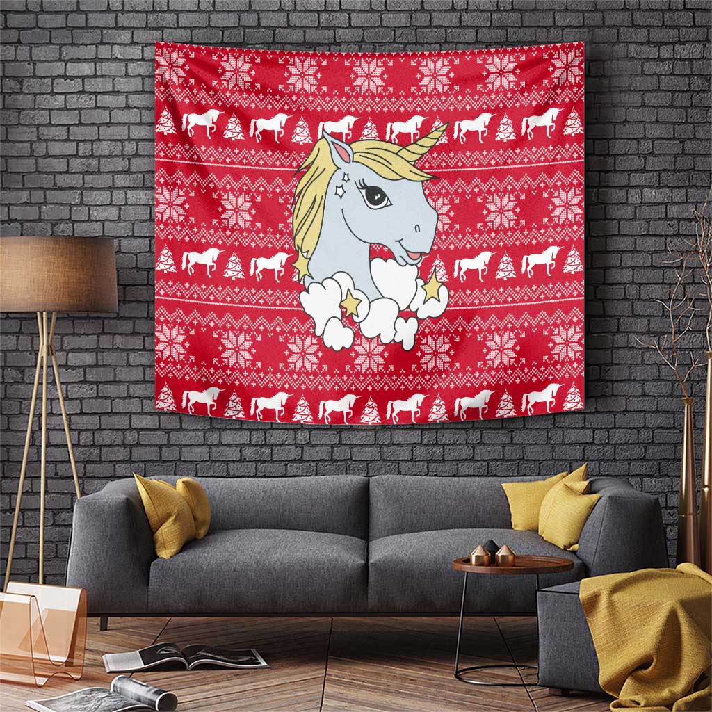 Lovely Unicorn Christmas Tapestry Xmas Holiday Patterns - Wonder Print Shop