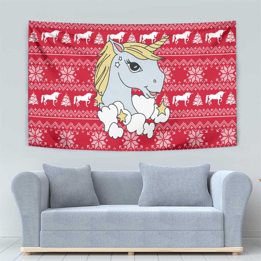 Lovely Unicorn Christmas Tapestry Xmas Holiday Patterns - Wonder Print Shop