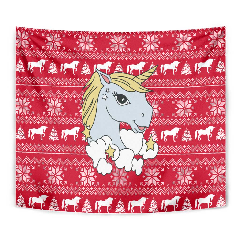 Lovely Unicorn Christmas Tapestry Xmas Holiday Patterns - Wonder Print Shop