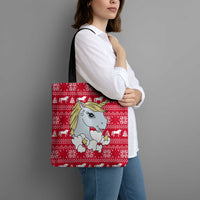 Lovely Unicorn Christmas Tote Bag Xmas Holiday Patterns - Wonder Print Shop