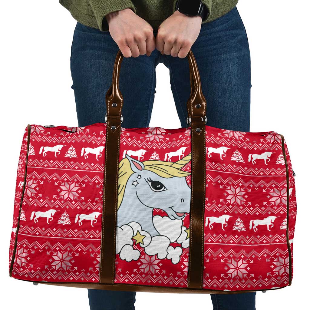 Lovely Unicorn Christmas Travel Bag Xmas Holiday Patterns - Wonder Print Shop