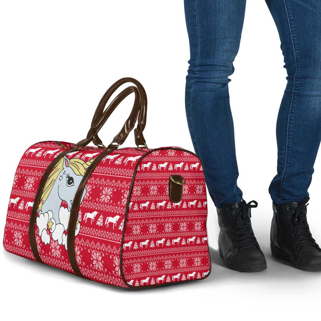 Lovely Unicorn Christmas Travel Bag Xmas Holiday Patterns - Wonder Print Shop