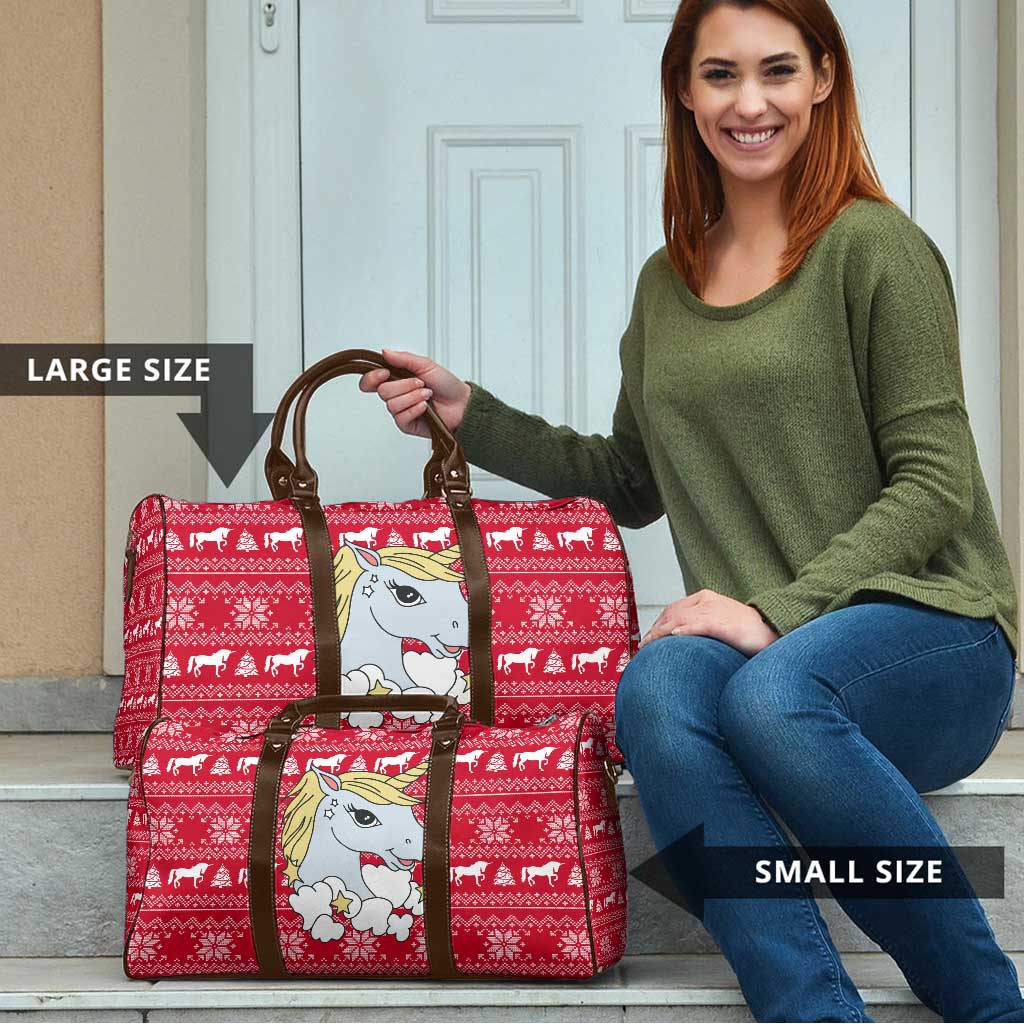 Lovely Unicorn Christmas Travel Bag Xmas Holiday Patterns - Wonder Print Shop