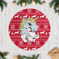 Lovely Unicorn Christmas Tree Skirt Xmas Holiday Patterns - Wonder Print Shop