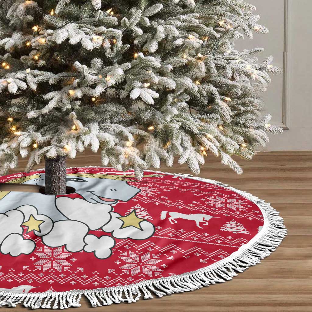 Lovely Unicorn Christmas Tree Skirt Xmas Holiday Patterns - Wonder Print Shop