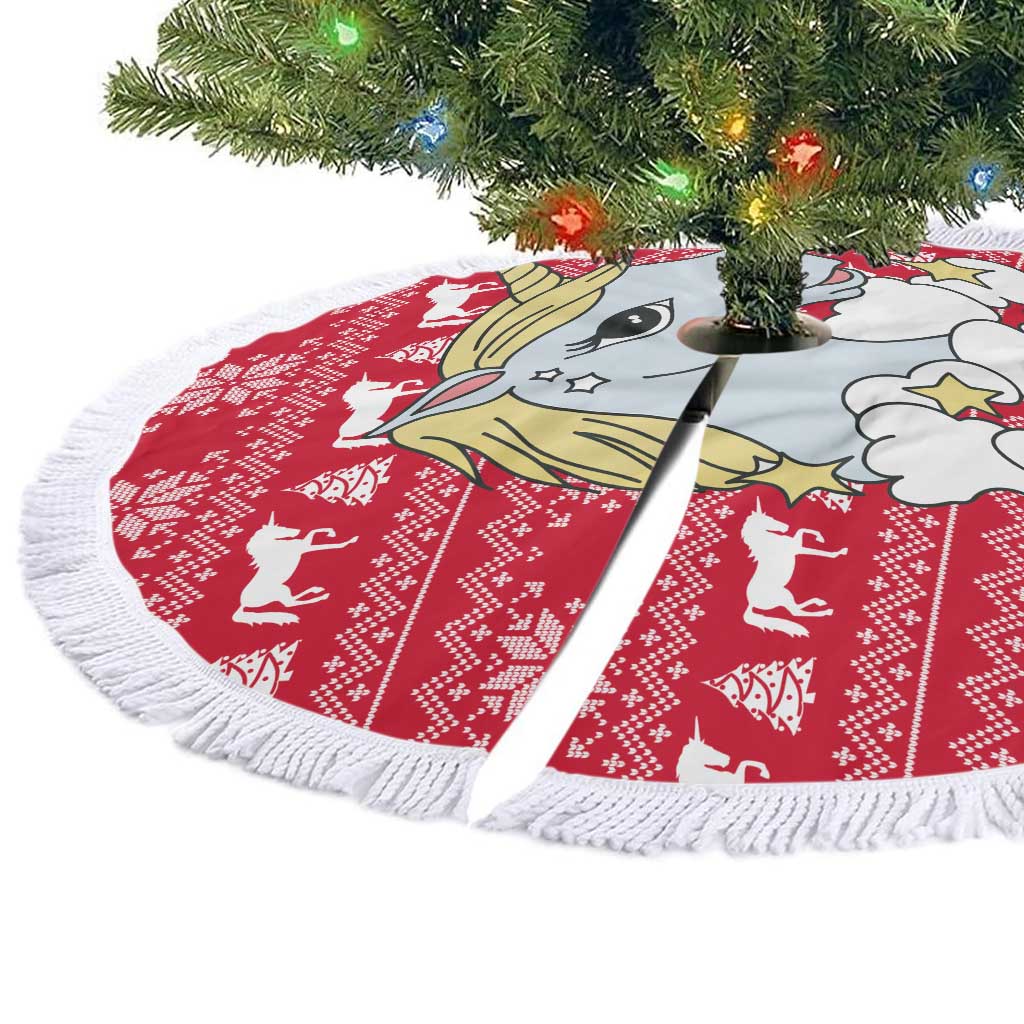 Lovely Unicorn Christmas Tree Skirt Xmas Holiday Patterns - Wonder Print Shop