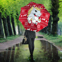 Lovely Unicorn Christmas Umbrella Xmas Holiday Patterns - Wonder Print Shop