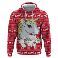 Lovely Unicorn Christmas Zip Hoodie Xmas Holiday Patterns - Wonder Print Shop