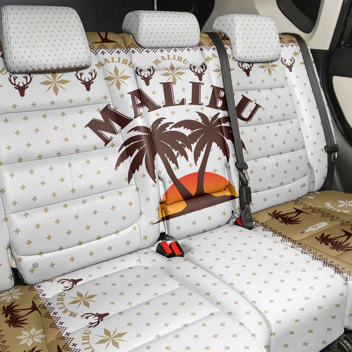Malibu Christmas Back Car Seat Cover Xmas Holiday Patterns - Wonder Print Shop