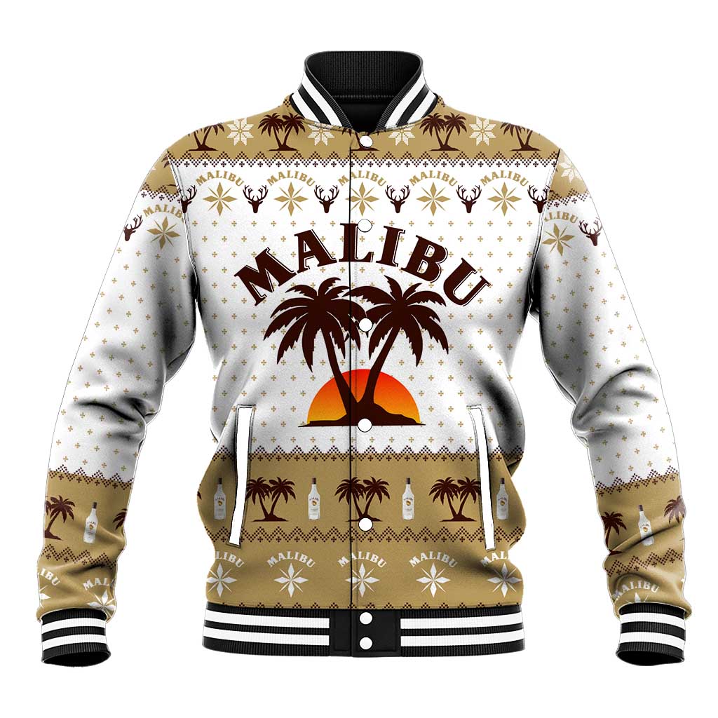 Malibu Christmas Baseball Jacket Xmas Holiday Patterns - Wonder Print Shop