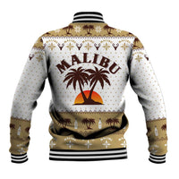 Malibu Christmas Baseball Jacket Xmas Holiday Patterns - Wonder Print Shop