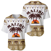 Malibu Christmas Baseball Jersey Xmas Holiday Patterns - Wonder Print Shop