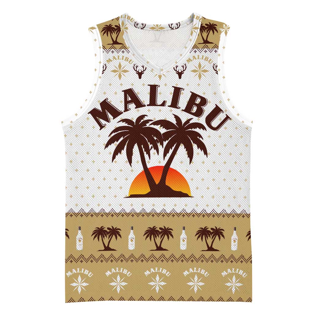 Malibu Christmas Basketball Jersey Xmas Holiday Patterns - Wonder Print Shop