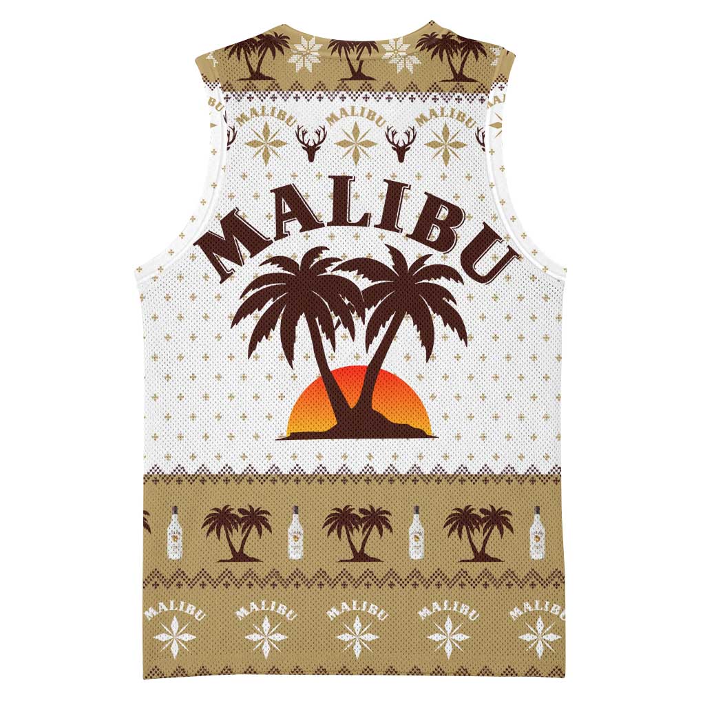 Malibu Christmas Basketball Jersey Xmas Holiday Patterns - Wonder Print Shop