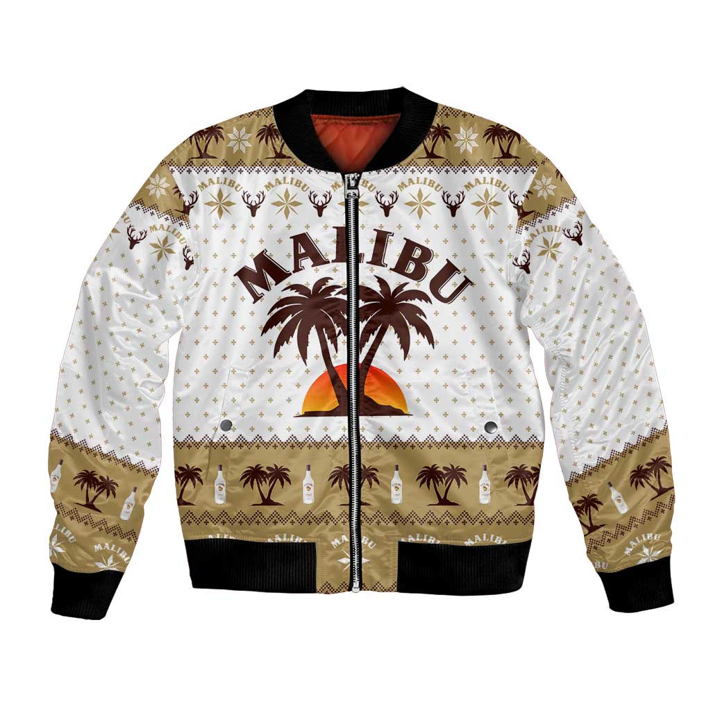 Malibu Christmas Bomber Jacket Xmas Holiday Patterns - Wonder Print Shop