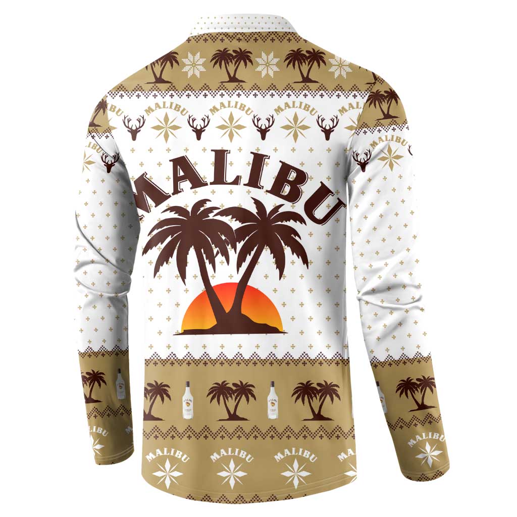 Malibu Christmas Button Sweatshirt Xmas Holiday Patterns - Wonder Print Shop