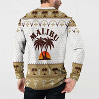 Malibu Christmas Button Sweatshirt Xmas Holiday Patterns - Wonder Print Shop