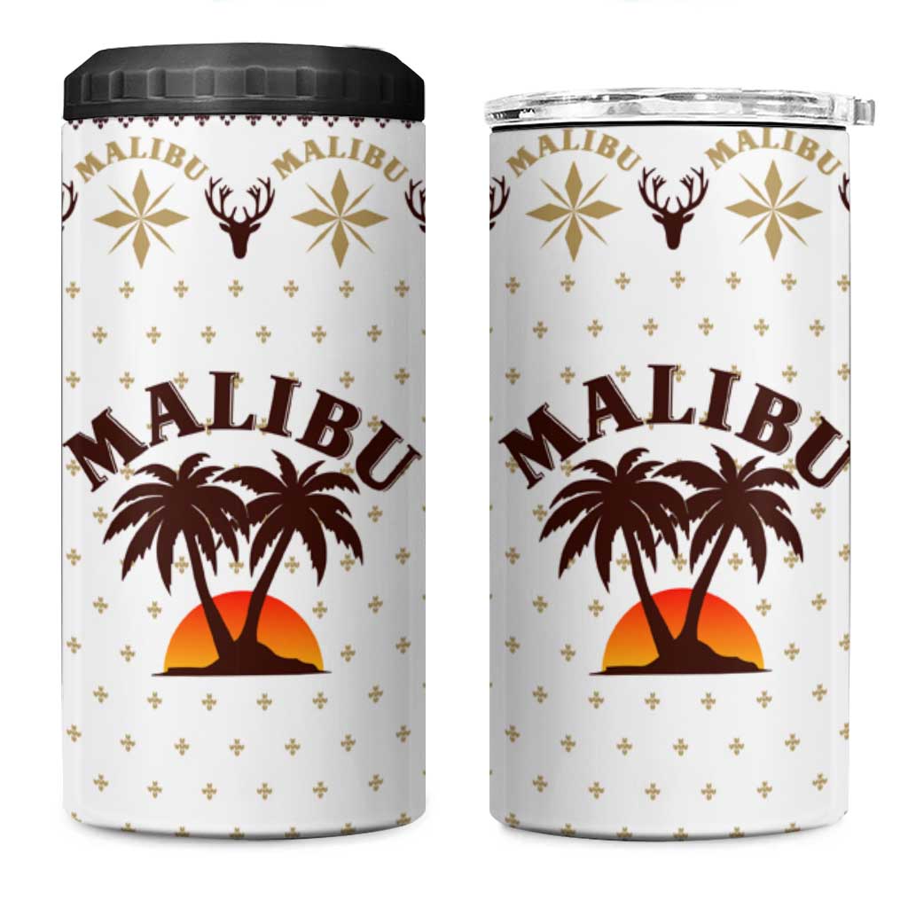 Malibu Christmas 4 in 1 Can Cooler Tumbler Xmas Holiday Patterns - Wonder Print Shop