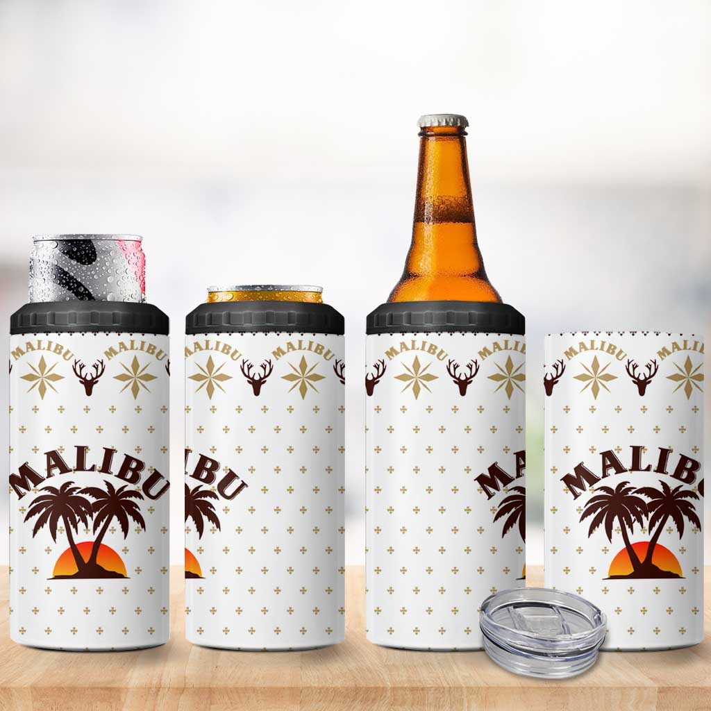 Malibu Christmas 4 in 1 Can Cooler Tumbler Xmas Holiday Patterns - Wonder Print Shop
