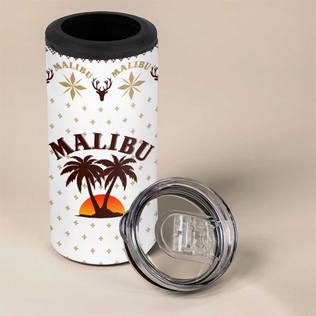 Malibu Christmas 4 in 1 Can Cooler Tumbler Xmas Holiday Patterns - Wonder Print Shop