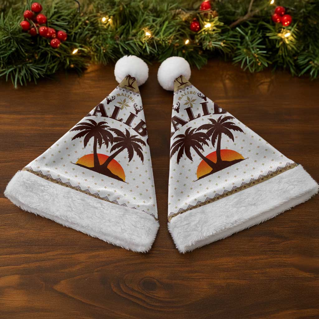 Malibu Christmas Santa Hat Xmas Holiday Patterns - Wonder Print Shop