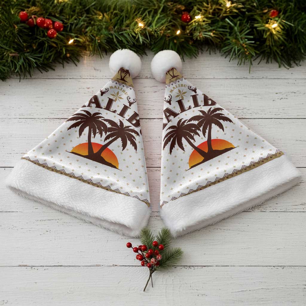Malibu Christmas Santa Hat Xmas Holiday Patterns - Wonder Print Shop