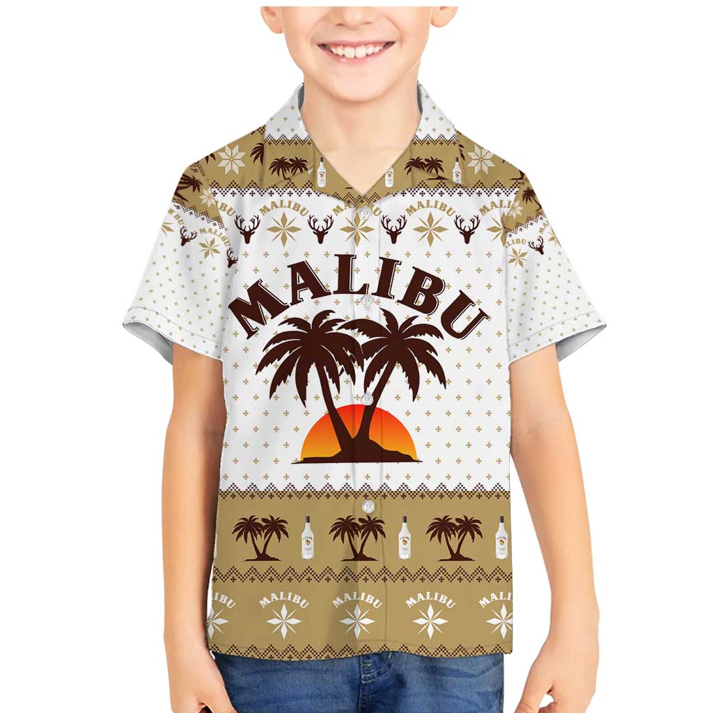 Malibu Christmas Family Matching Mermaid Dress and Hawaiian Shirt Xmas Holiday Patterns - Wonder Print Shop