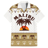 Malibu Christmas Family Matching Off The Shoulder Long Sleeve Dress and Hawaiian Shirt Xmas Holiday Patterns - Wonder Print Shop