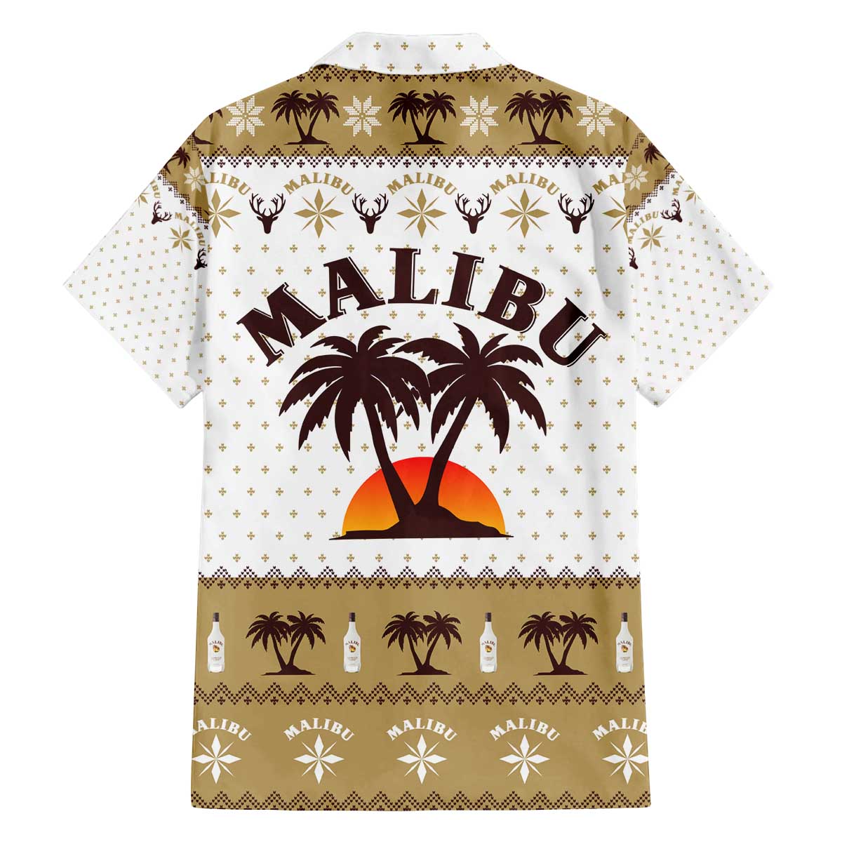 Malibu Christmas Family Matching Off The Shoulder Long Sleeve Dress and Hawaiian Shirt Xmas Holiday Patterns - Wonder Print Shop