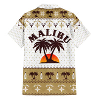 Malibu Christmas Family Matching Off The Shoulder Long Sleeve Dress and Hawaiian Shirt Xmas Holiday Patterns - Wonder Print Shop