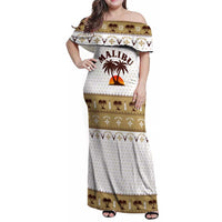 Malibu Christmas Family Matching Off Shoulder Maxi Dress and Hawaiian Shirt Xmas Holiday Patterns - Wonder Print Shop