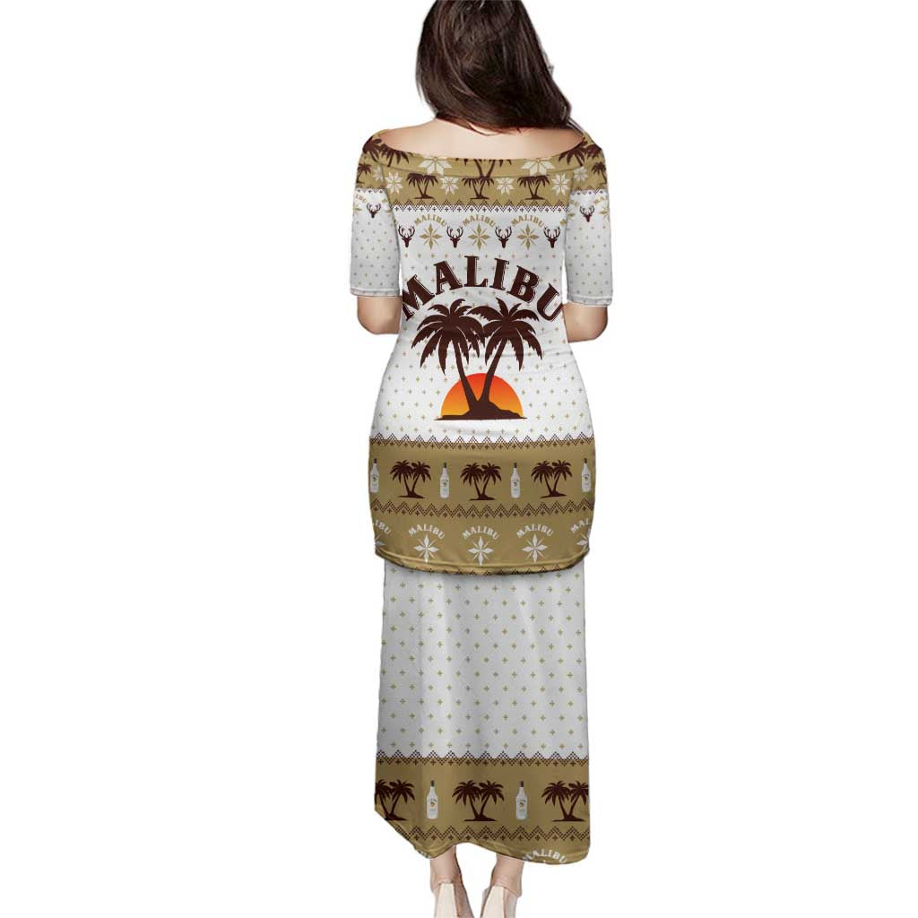 Malibu Christmas Family Matching Puletasi and Hawaiian Shirt Xmas Holiday Patterns - Wonder Print Shop