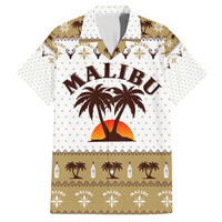 Malibu Christmas Family Matching Short Sleeve Bodycon Dress and Hawaiian Shirt Xmas Holiday Patterns - Wonder Print Shop