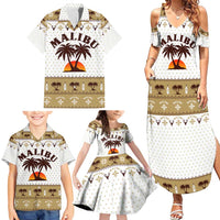 Malibu Christmas Family Matching Summer Maxi Dress and Hawaiian Shirt Xmas Holiday Patterns - Wonder Print Shop